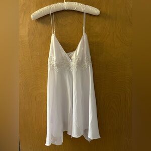 White top or short silk. Perfect for wedding day